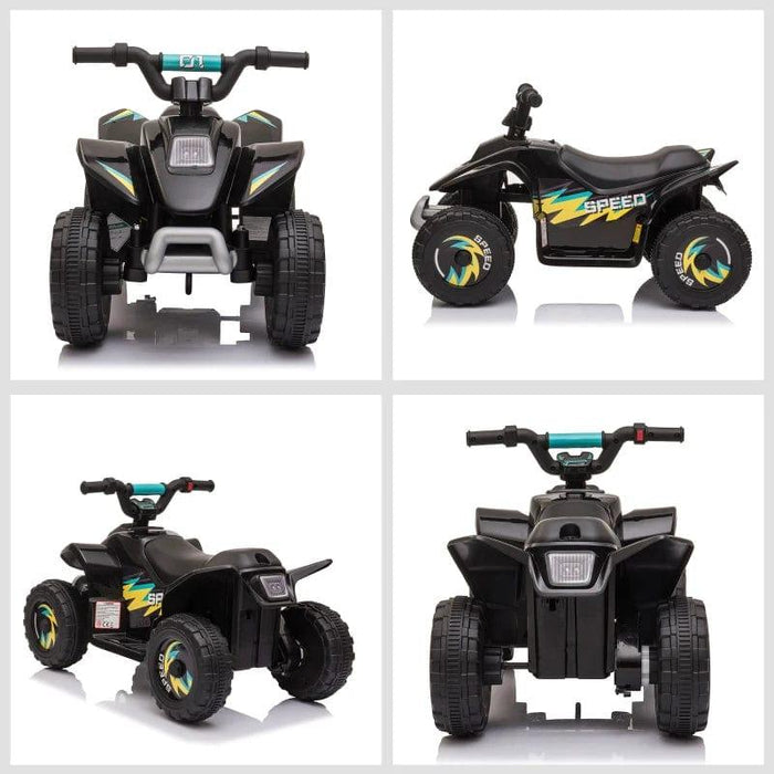 Electric Ride on ATV Quad Bike with Forward Reverse Functions 6V in Black - Little and Giant Explorers HOMCOM