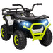 Kids Electric Ride-On ATV Quad with Storage Basket in Green 12V - Little and Giant Explorers AIYAPLAY