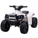 Electric Ride on ATV Toy Quad Bike with Headlights and Horn 6V in White - Little and Giant Explorers HOMCOM