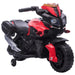 Kids Electric Ride on Motorbike with Lights, Horn and Sounds 6V in Red - Little and Giant Explorers HOMCOM