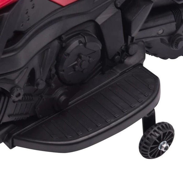 Kids Electric Ride on Motorbike with Lights, Horn and Sounds 6V in Red - Little and Giant Explorers HOMCOM