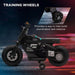 Electric Ride on Motorbike with Siren, Horn, Headlights, Music and Training Wheels 6V - Little and Giant Explorers HOMCOM