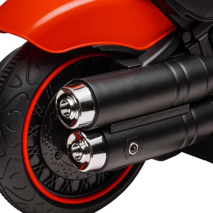 Electric Ride on Motorbike with Training Wheels and One-Button Start 6V in Red - Little and Giant Explorers HOMCOM