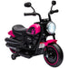 Electric Ride on Motorbike with Training Wheels and One-Button Start 6V in Pink - Little and Giant Explorers HOMCOM