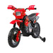 Kids Electric Ride-On Motorcycle with Headlights and Sound Effects in Red 6V - Little and Giant Explorers HOMCOM