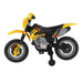 Electric Ride-On Motorcycle with Headlights, Musical and Sound Effects 6V in Yellow - Little and Giant Explorers HOMCOM