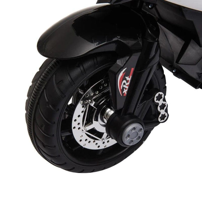 Electric Ride On Motorcycle with Lights, Music and Horn 6V in Black - Little and Giant Explorers HOMCOM