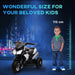 Electric Ride On Motorcycle with Lights, Music and Horn 6V in Black - Little and Giant Explorers HOMCOM