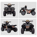 Electric Ride on Quad Bike ATV Toy with Music 6V in Black - Little and Giant Explorers HOMCOM