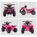 Electric Ride on Quad Bike ATV Toy with Music 6V in Pink - Little and Giant Explorers HOMCOM