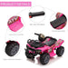 Electric Ride on Quad Bike ATV Toy with Music 6V in Pink - Little and Giant Explorers HOMCOM