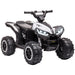 Electric Ride on Quad Bike with Music and Horn 12V in White - Little and Giant Explorers HOMCOM