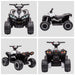 Electric Ride on Quad Bike with Music and Horn 12V in White - Little and Giant Explorers HOMCOM