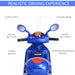 Kids Electric Ride On Scooter with Headlight and Music 6V in Blue - Little and Giant Explorers HOMCOM