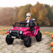 Kids Electric Ride-On Truck with Spring Suspension in Pink 12V - Little and Giant Explorers AIYAPLAY