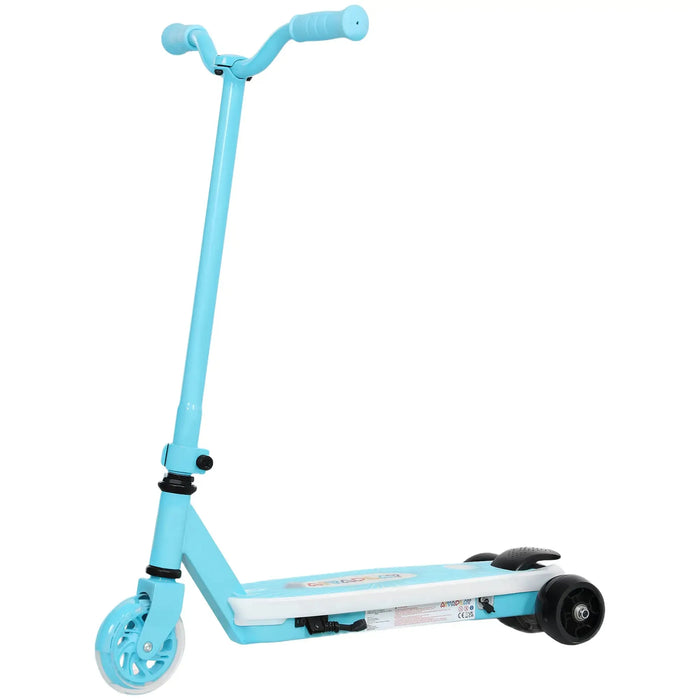 Kids Electric Scooter with Auxiliary Rear Light Wheels in Blue - Little and Giant Explorers AIYAPLAY