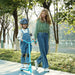 Kids Electric Scooter with Auxiliary Rear Light Wheels in Blue - Little and Giant Explorers AIYAPLAY