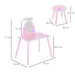 Kids Fairy Make Up Dressing Table and Stool - Little and Giant Explorers HOMCOM