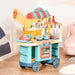 Fast Food Trolley Cart with Play Food, Cashier Register and 50 Accessories - Little and Giant Explorers HOMCOM