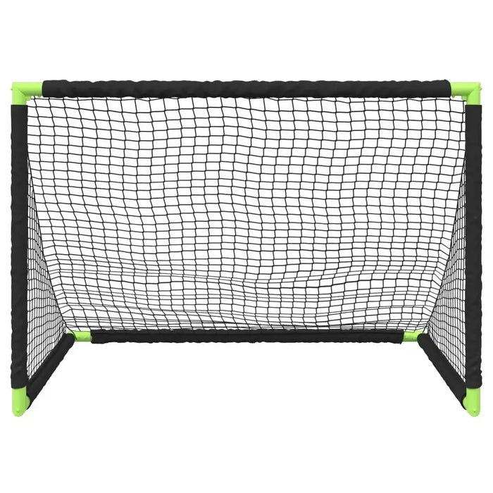 Kids' Foldable Football Goal in Black (90 x 64 x 64cm) - Little and Giant Explorers vidaXL