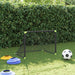 Kids' Foldable Football Goal in Black (90 x 64 x 64cm) - Little and Giant Explorers vidaXL