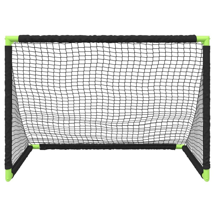 Kids' Foldable Football Goal in Black (90 x 64 x 64cm) - Little and Giant Explorers vidaXL