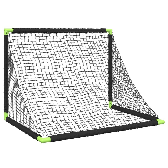 Kids' Foldable Football Goal in Black (90 x 64 x 64cm) - Little and Giant Explorers vidaXL