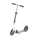 Kids white folding kick scooter with adjustable height and large black wheels
