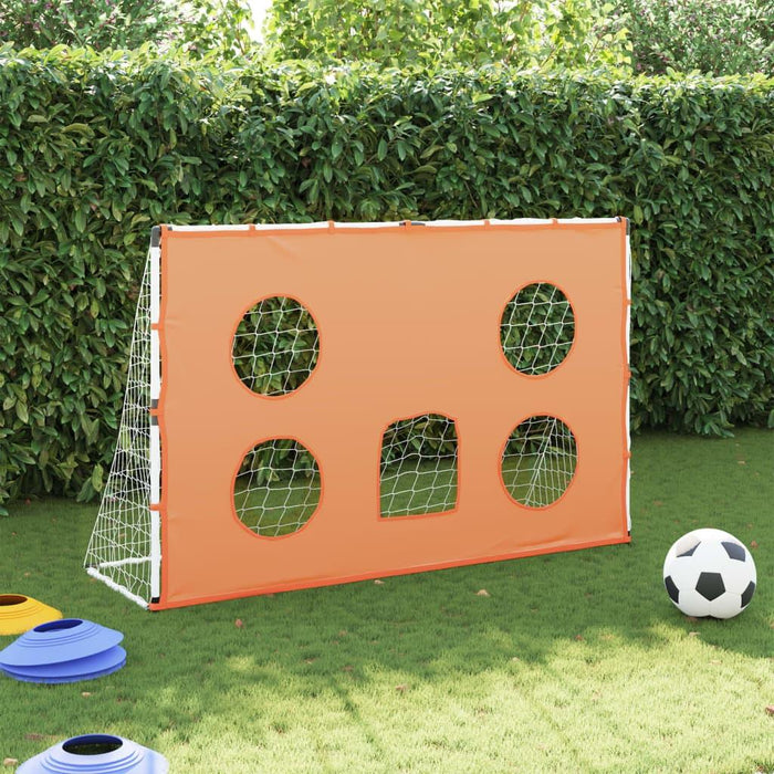 Kids' Football Goal with Targeting Mat and Ball (182 x 62 x 118cm) - Little and Giant Explorers vidaXL