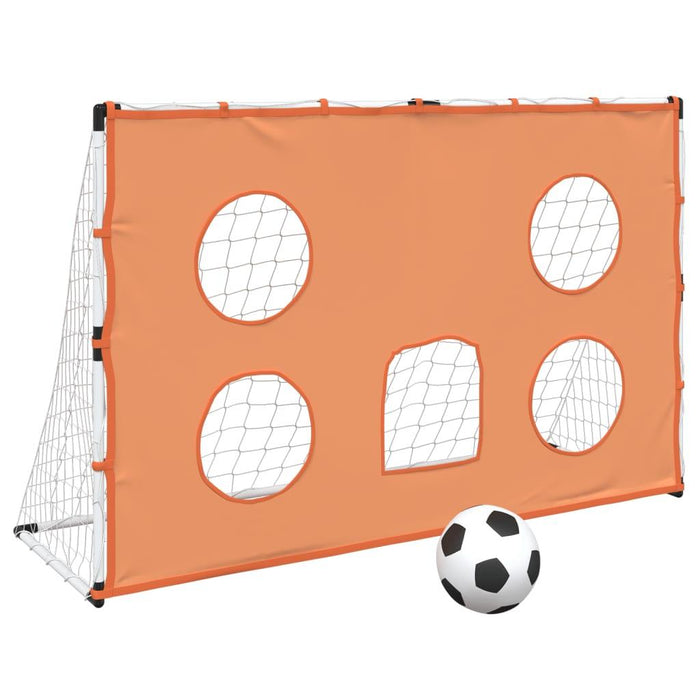 Kids' Football Goal with Targeting Mat and Ball (182 x 62 x 118cm) - Little and Giant Explorers vidaXL