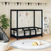 Kids Four-Posted Bed Frame in Black and Solid Wood Pine (70 x 140cm) - Little and Giant Explorers vidaXL