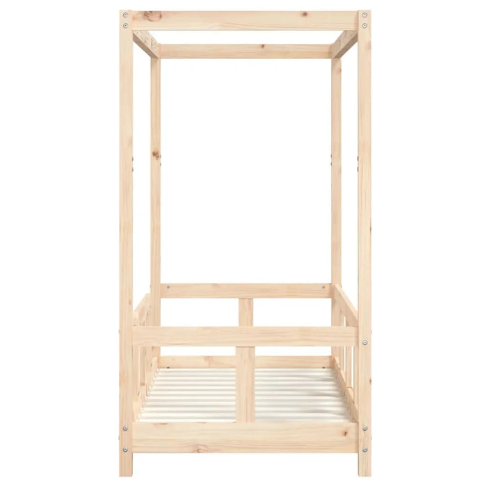 Kids Four-Posted Bed Frame in Solid Wood Pine (70 x 140cm) - Little and Giant Explorers vidaXL