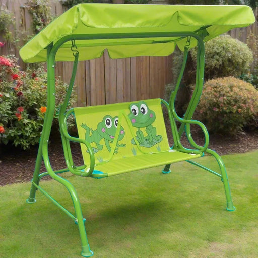 Kids 'Frog' Swing Seat in Green - Little and Giant Explorers vidaXL