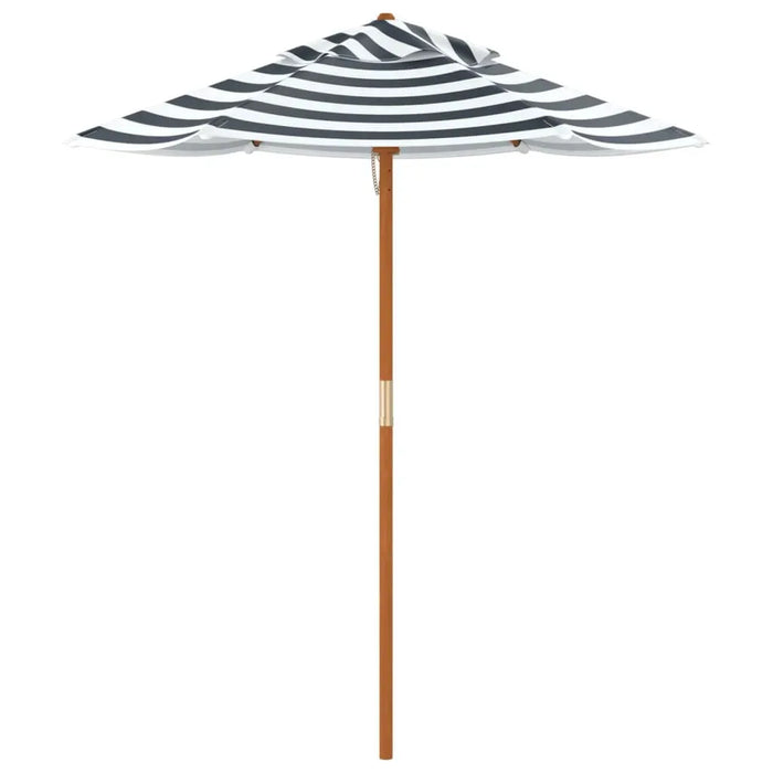 Kids Garden Striped Umbrella with Wooden Pole (Ø120 x 140cm) - Little and Giant Explorers vidaXL