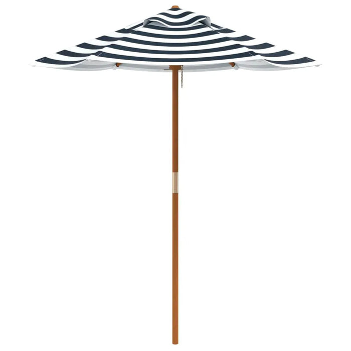 Kids Garden Striped Umbrella with Wooden Pole (Ø120 x 140cm) - Little and Giant Explorers vidaXL