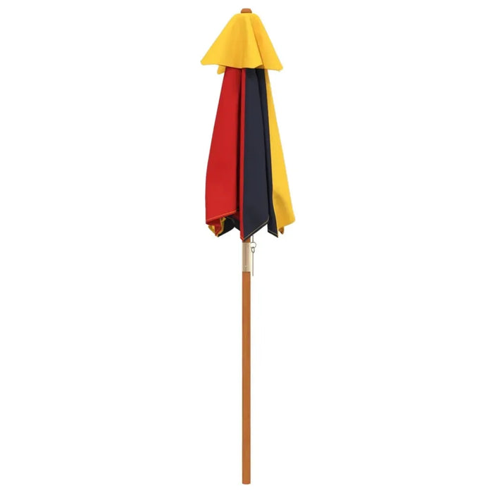 Kids Garden Umbrella with Wooden Pole in Multi-Colour (Ø120 x 140cm) - Little and Giant Explorers vidaXL