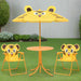 3 Piece Kids' Garden Bistro Set with Parasol in Yellow - Little and Giant Explorers vidaXL