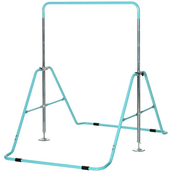 Kids Gymnastics Bar with Adjustable Height and Foldable Training Bar - Little and Giant Explorers HOMCOM