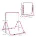 Kids Gymnastics Bar with Adjustable Height and Foldable Training Bar in Pink - Little and Giant Explorers HOMCOM