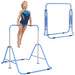 Kids Gymnastics Bar with Foldable Training Bar in Blue - Little and Giant Explorers HOMCOM