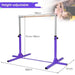 Kids Gymnastics Horizontal Bar - Purple | Adjustable Height - Steel and Wood COSTWAY - Little and Giant Explorers Costway