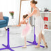 Kids Gymnastics Horizontal Bar - Purple | Adjustable Height - Steel and Wood COSTWAY - Little and Giant Explorers Costway