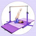 Kids Gymnastics Horizontal Bar - Purple | Adjustable Height - Steel and Wood COSTWAY - Little and Giant Explorers Costway