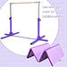 Kids Gymnastics Horizontal Bar - Purple | Adjustable Height - Steel and Wood COSTWAY - Little and Giant Explorers Costway
