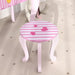 Kids Heart Theme Vanity Table with Stool and Mirror - Little and Giant Explorers AIYAPLAY