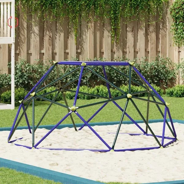 Climbing Dome Blue | Metal Powder-Coated Steel with Bright Colours - Little and Giant Explorers vidaXL