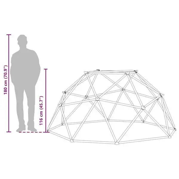 Climbing Dome Blue | Metal Powder-Coated Steel with Bright Colours - Little and Giant Explorers vidaXL