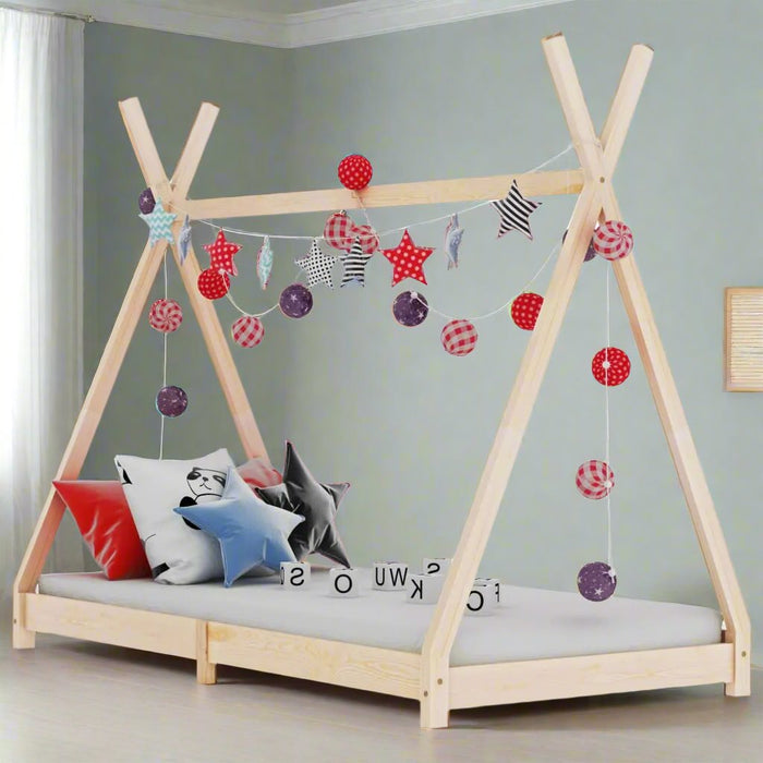 Kids Hideaway Bed Frame in Solid Pine Wood (80 x 160cm) - Little and Giant Explorers vidaXL