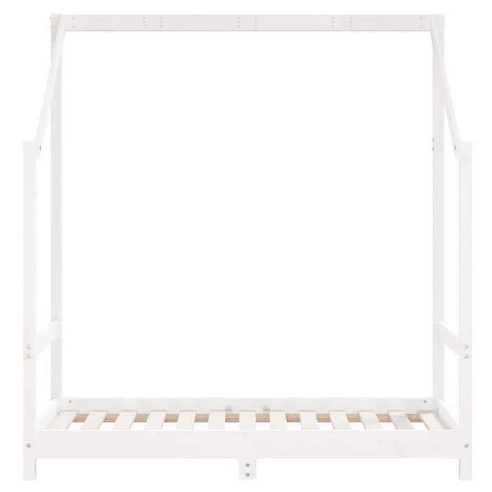 Kids Hideaway Bed Frame in White Solid Wood Pine (70 x 140cm) - Little and Giant Explorers vidaXL