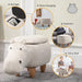 Kids hippo storage stool with hidden compartment, footrest, and extra seat features
